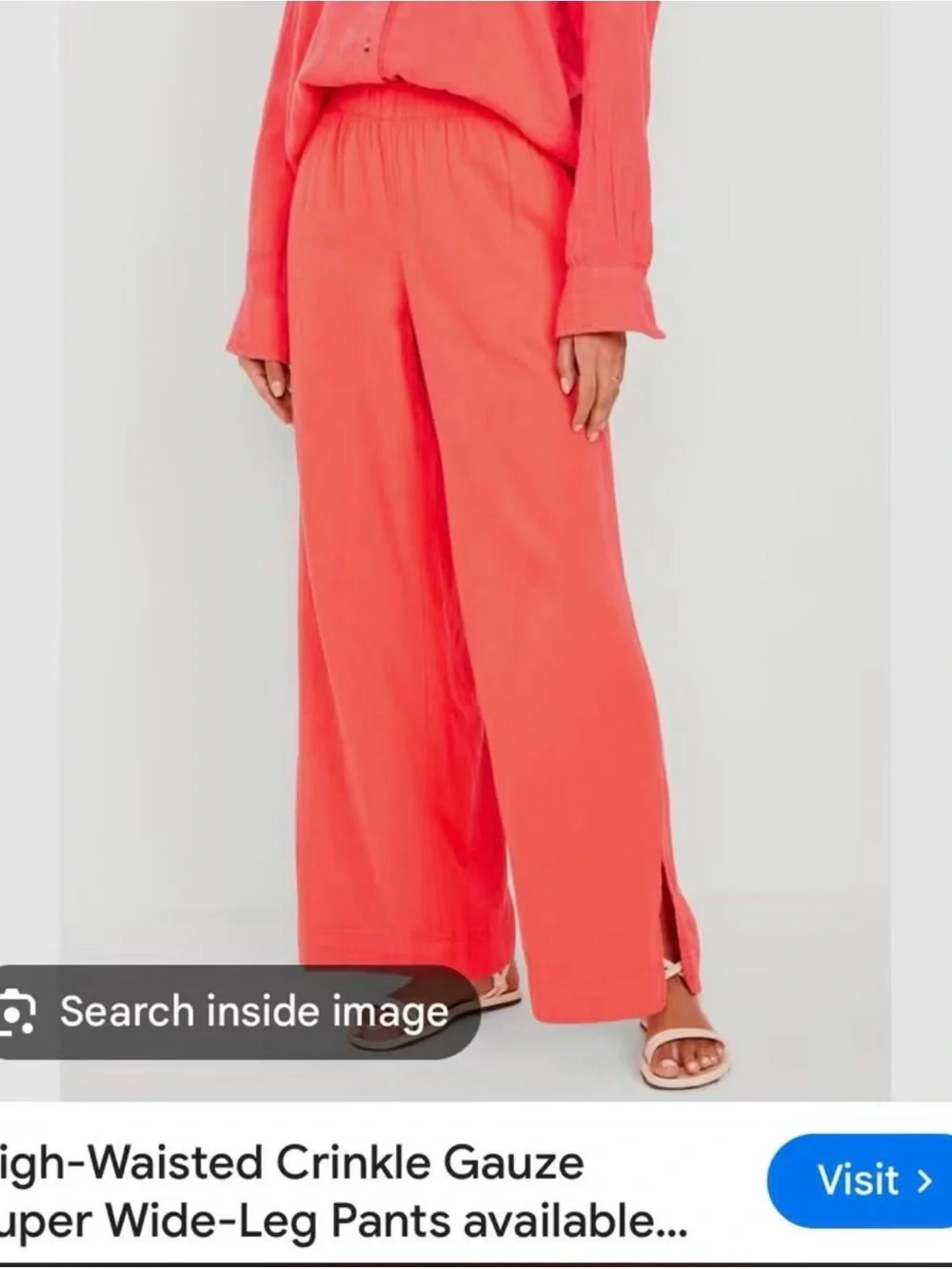 Old Navy Coral Pull-On Cotton Pants